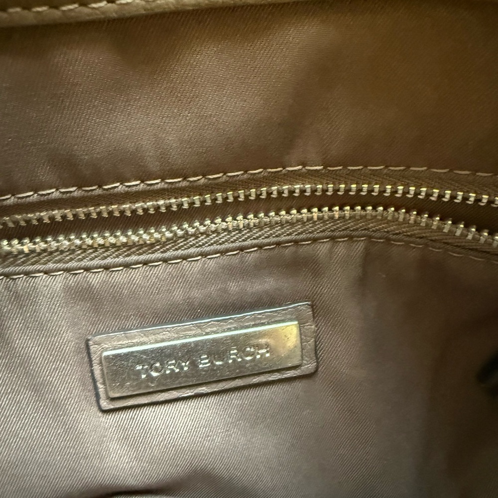 Tory Burch Taupe Leather Tote - Picture 4 of 8
